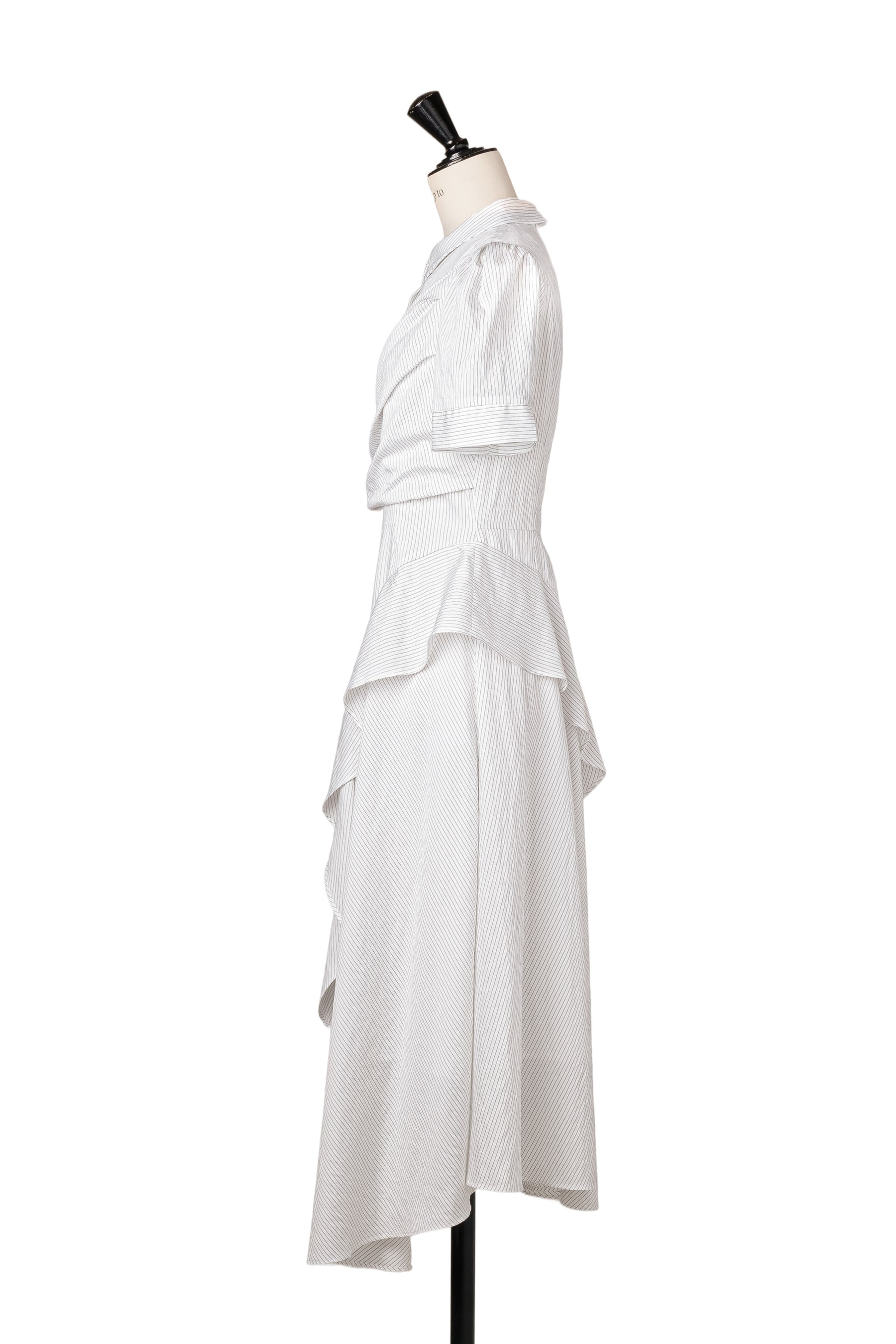 Striped Asymmetrical Shirt Dress