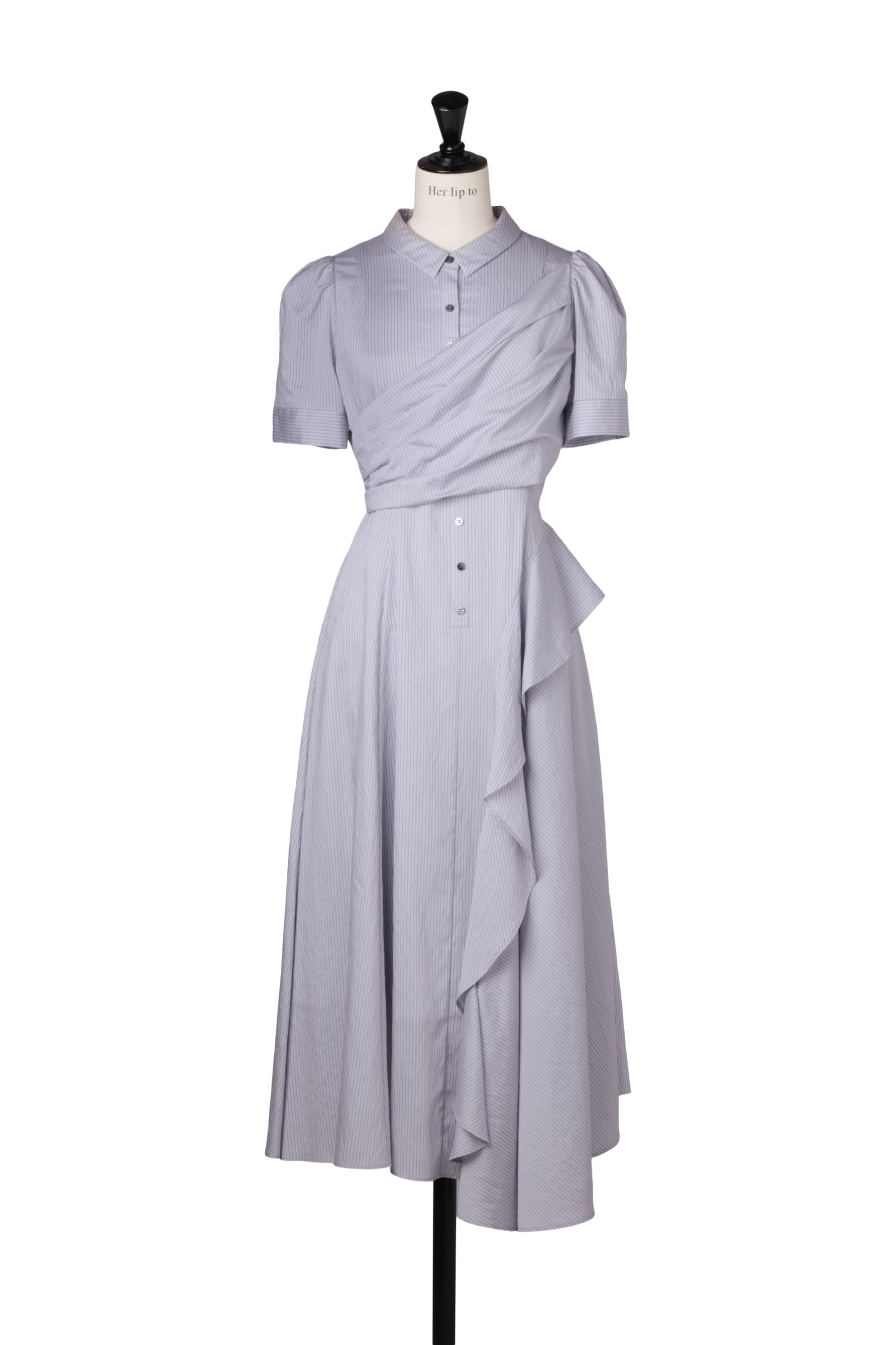 Striped Asymmetrical Shirt Dress