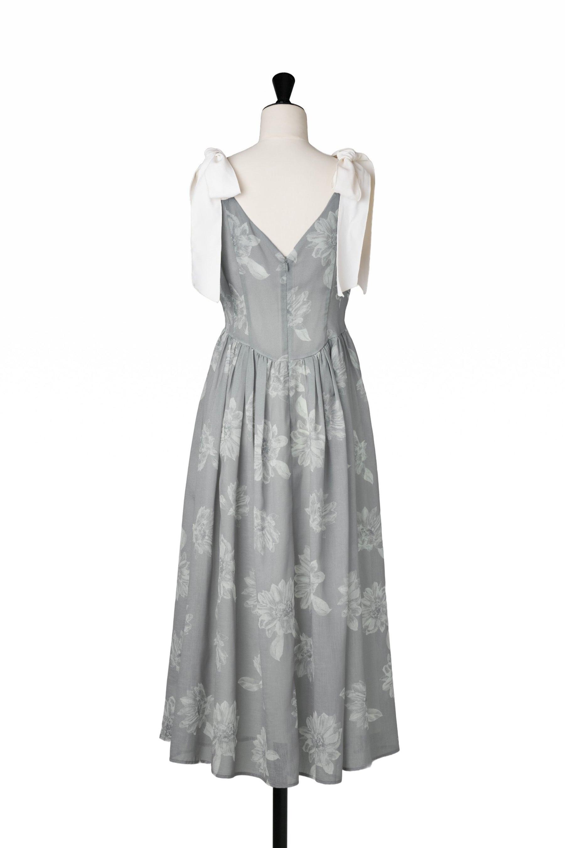 新色】Sunflower-Printed Midi Dress