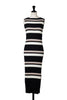 [New color] Cotton Striped Ribbed Knit Dress
