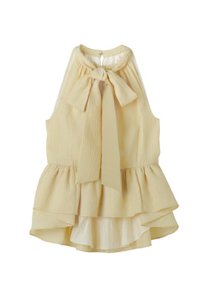 Mila Bow Peplum Blouse		