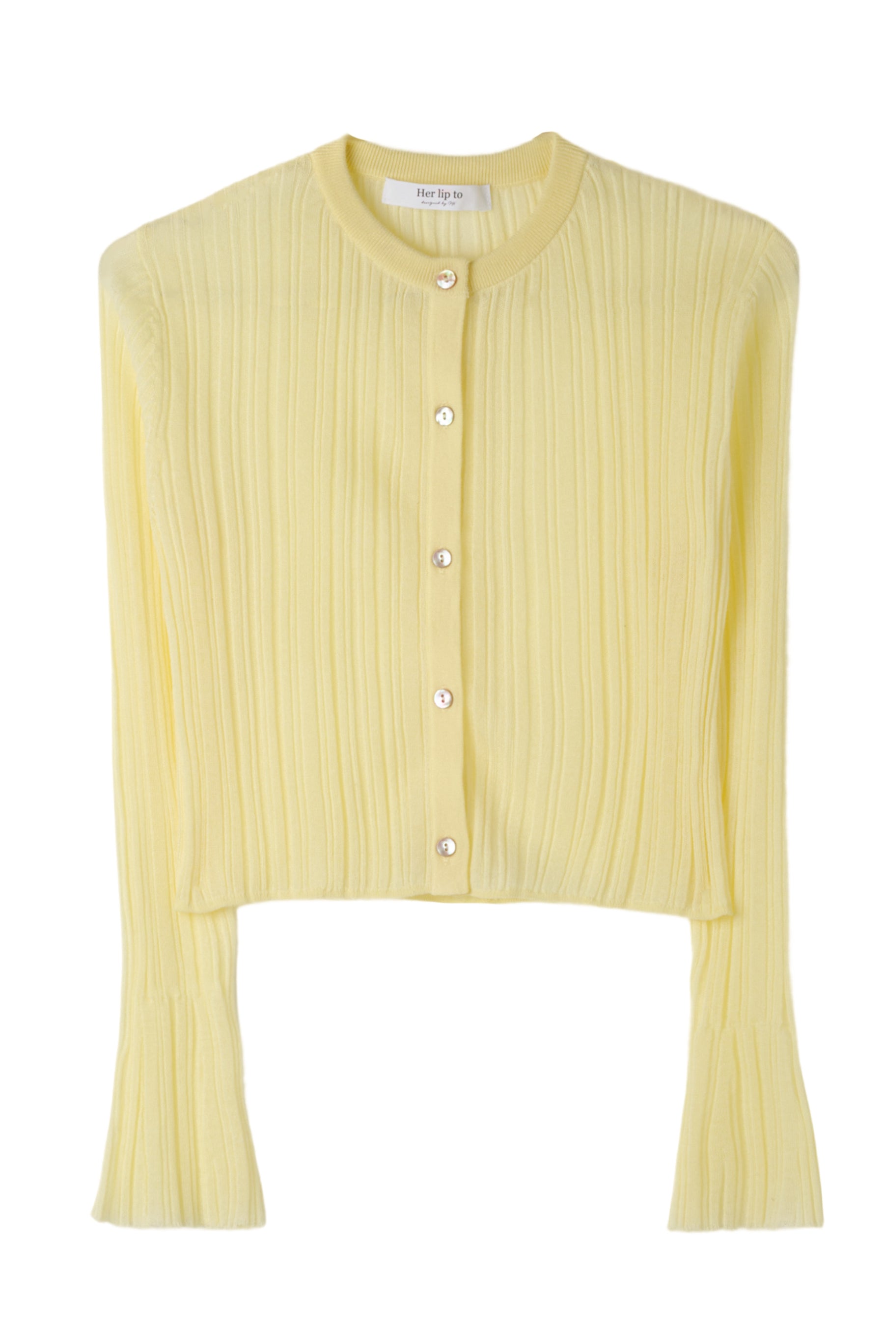 トップス Herlipto Random Ribbed Knit Cardigan M Random Ribbed Knit Cardigan（カーディガン/ボレロ）｜Her lip to