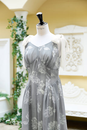 【新色】Sunflower-Printed Midi Dress