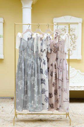 【新色】Sunflower-Printed Midi Dress