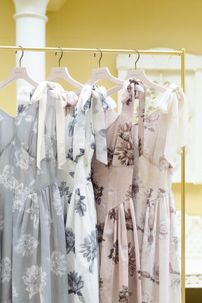 【新色】Sunflower-Printed Midi Dress