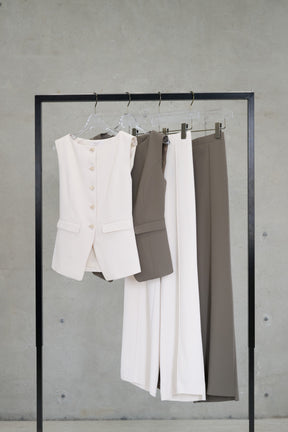 【7月下旬発送】［Essentia］Step Hem Easy Pants