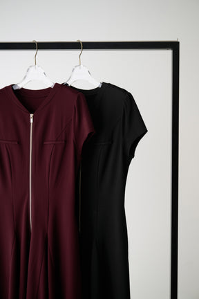 ［Essentia］Front Zip Long Dress