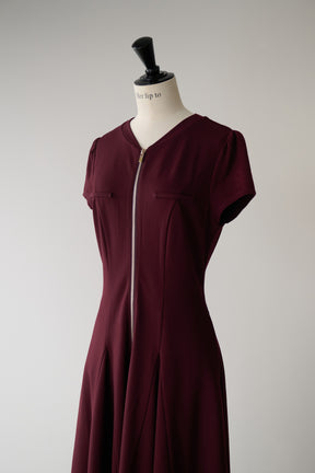 ［Essentia］Front Zip Long Dress