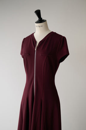 ［Essentia］Front Zip Long Dress