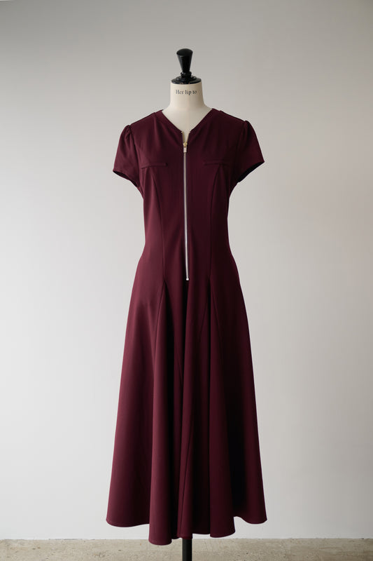 ［Essentia］Front Zip Long Dress