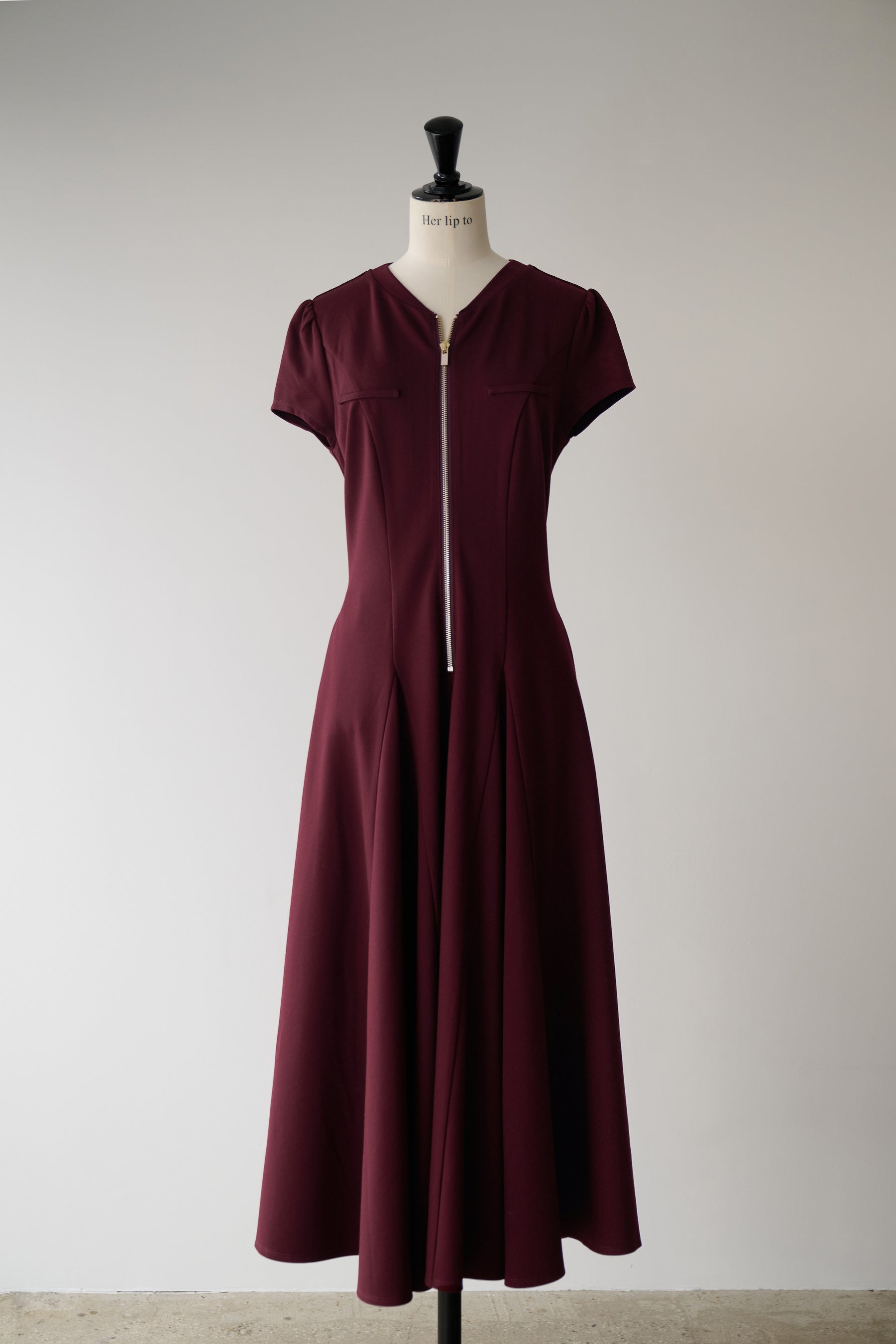 ［Essentia］Front Zip Long Dress