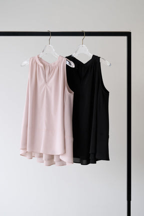 ［Essentia］Back Ribbon Chiffon Top