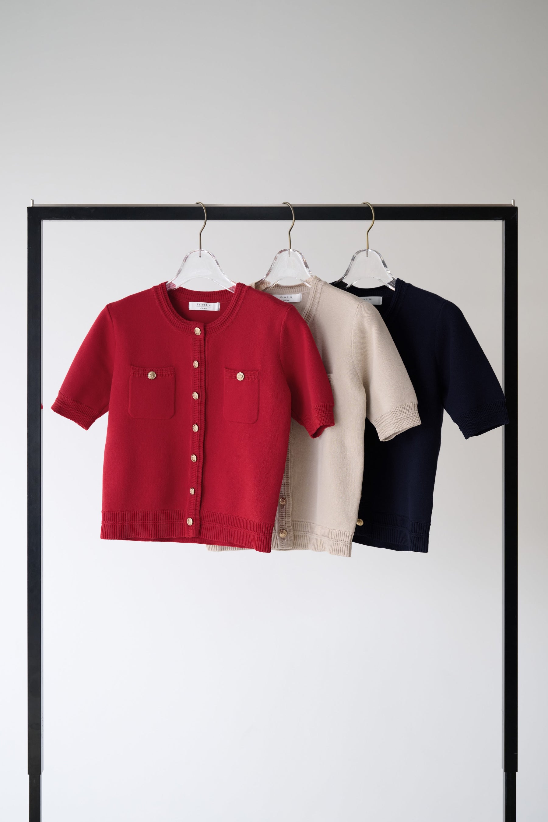 ［Essentia］Gold Button Knit Cardigan
