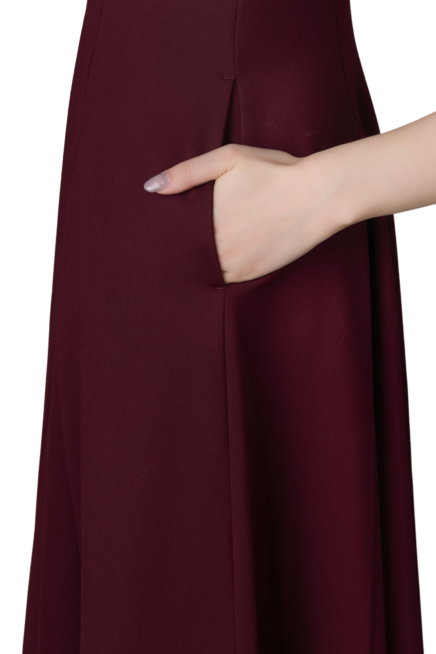 ［Essentia］Front Zip Long Dress