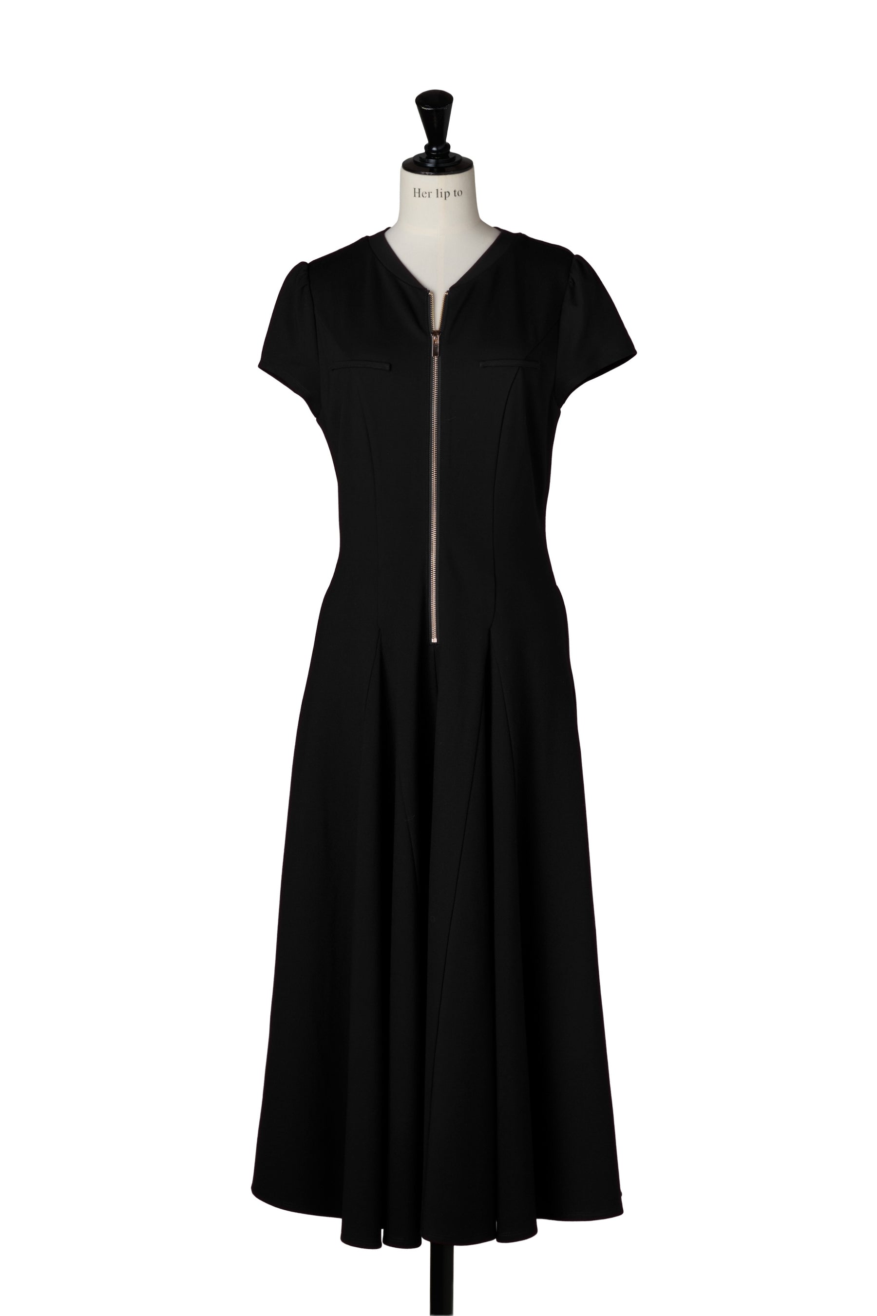 ［Essentia］Front Zip Long Dress