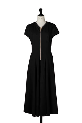 ［Essentia］Front Zip Long Dress