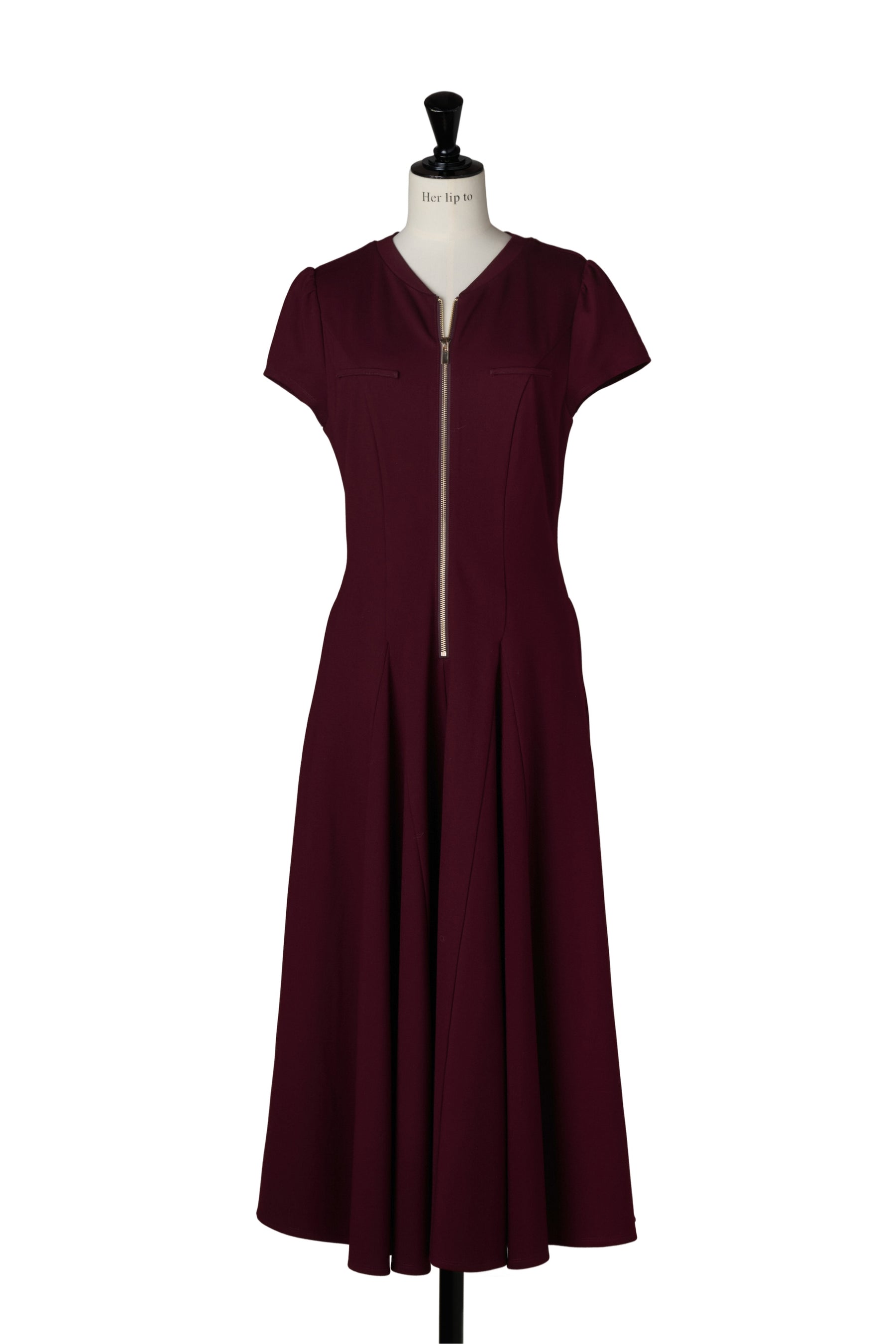 ［Essentia］Front Zip Long Dress