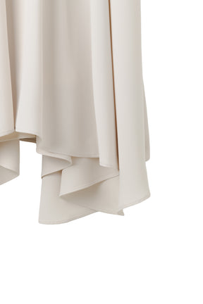 【7月中旬発送】［Essentia］Asymmetric-Hem Long Skirt