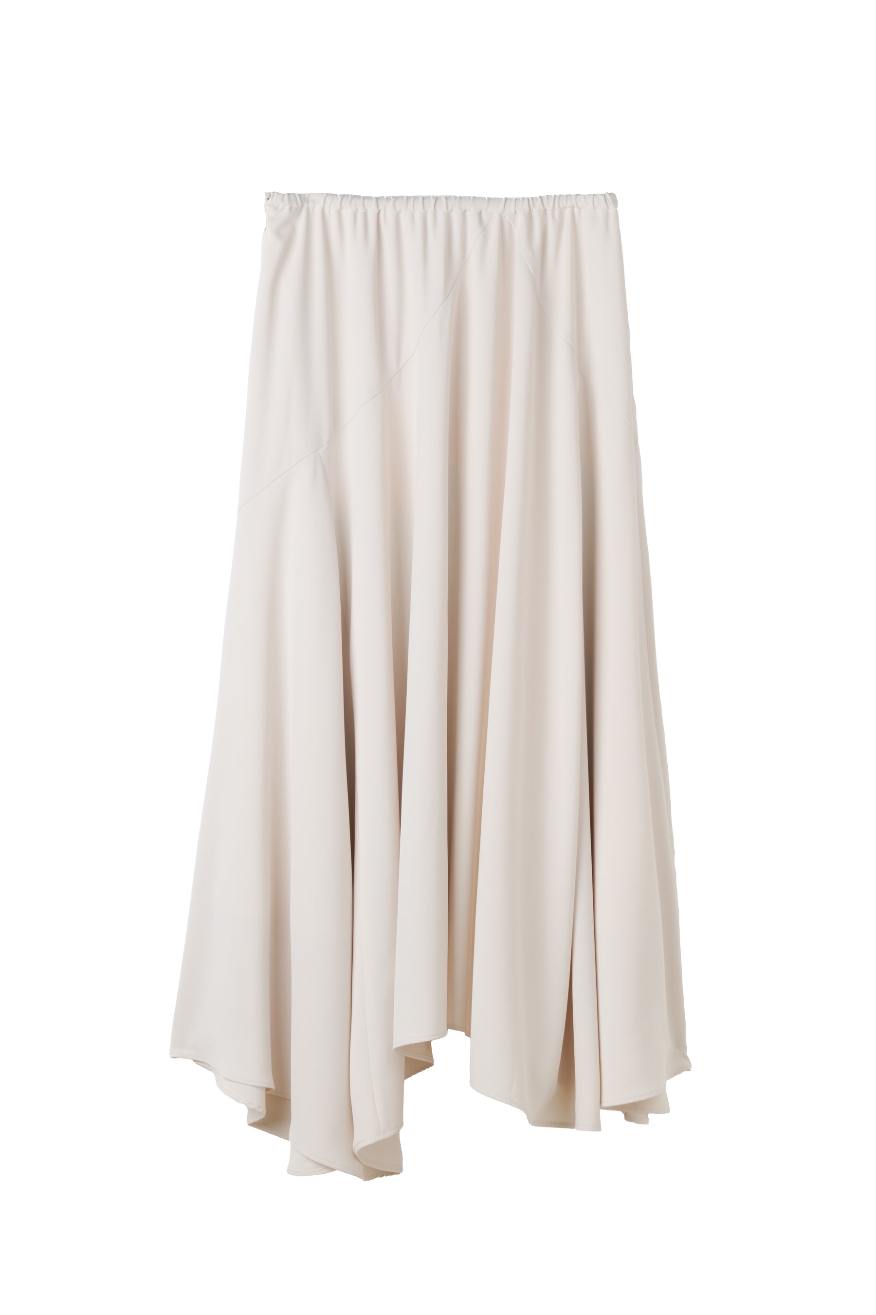 Essentia］Asymmetric-Hem Long Skirt
