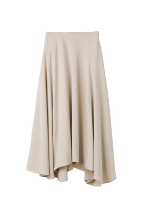 【7月中旬発送】［Essentia］Asymmetric-Hem Long Skirt