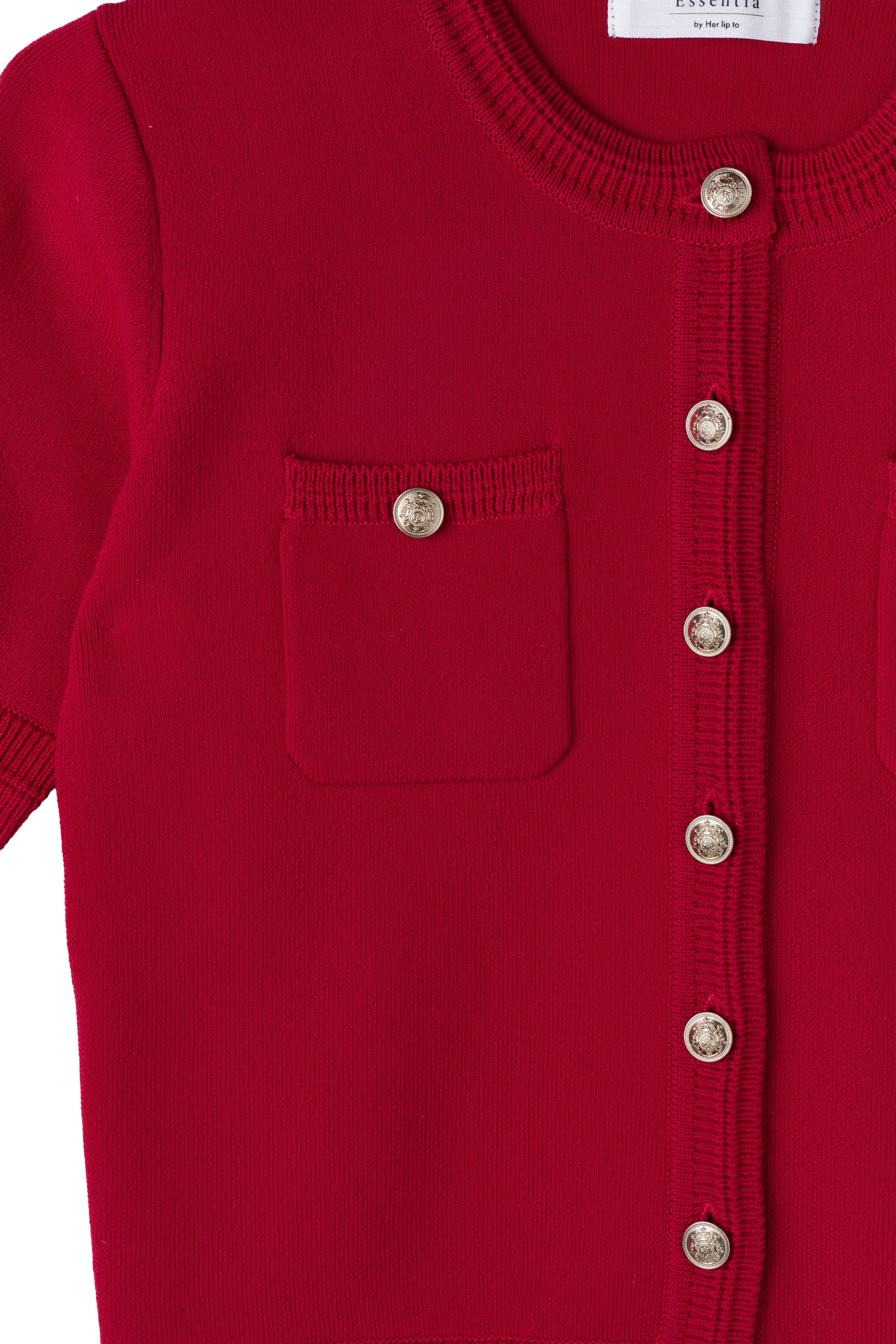 ［Essentia］Gold Button Knit Cardigan