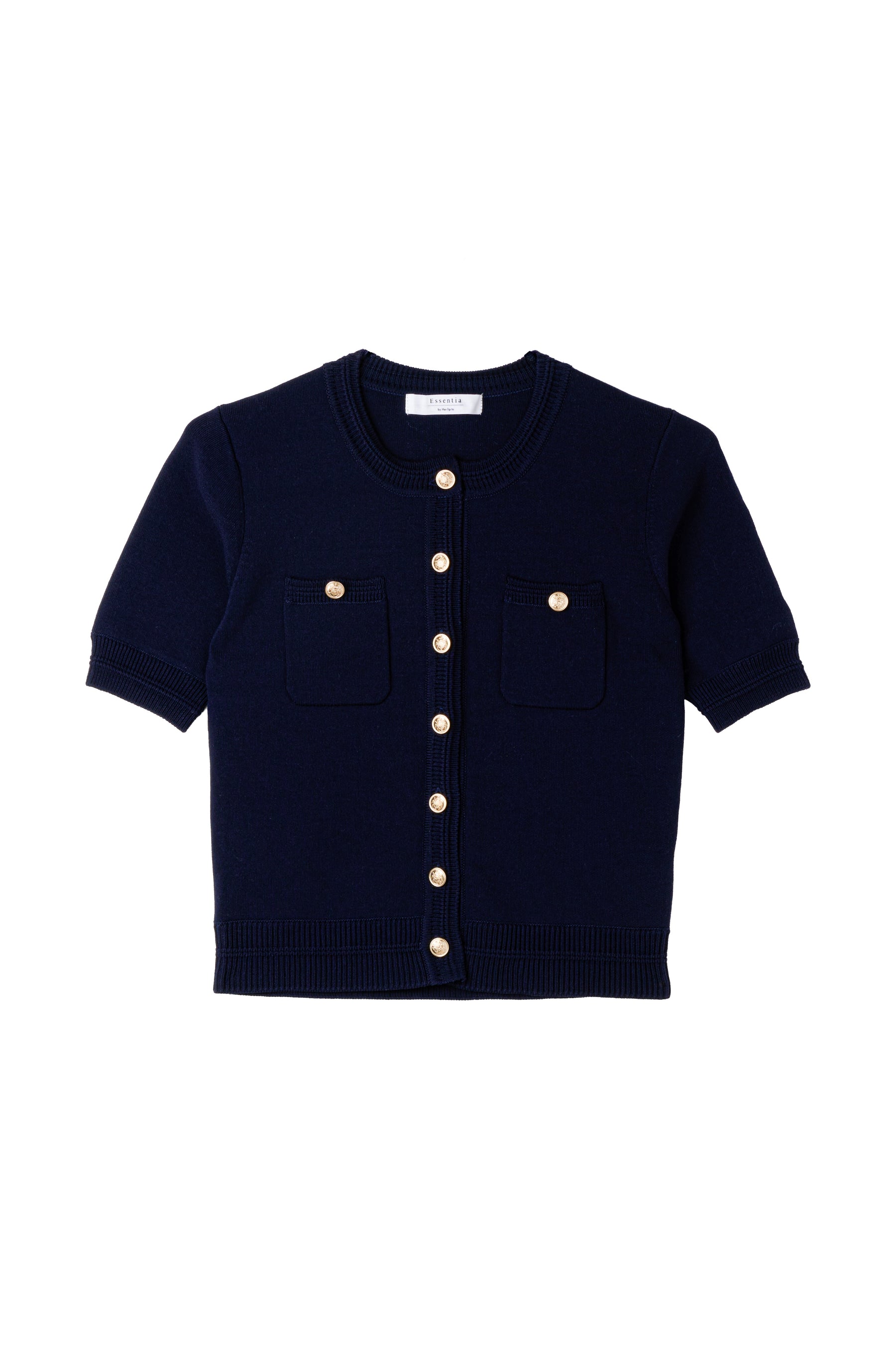 ［Essentia］Gold Button Knit Cardigan