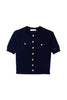 ［Essentia］Gold Button Knit Cardigan