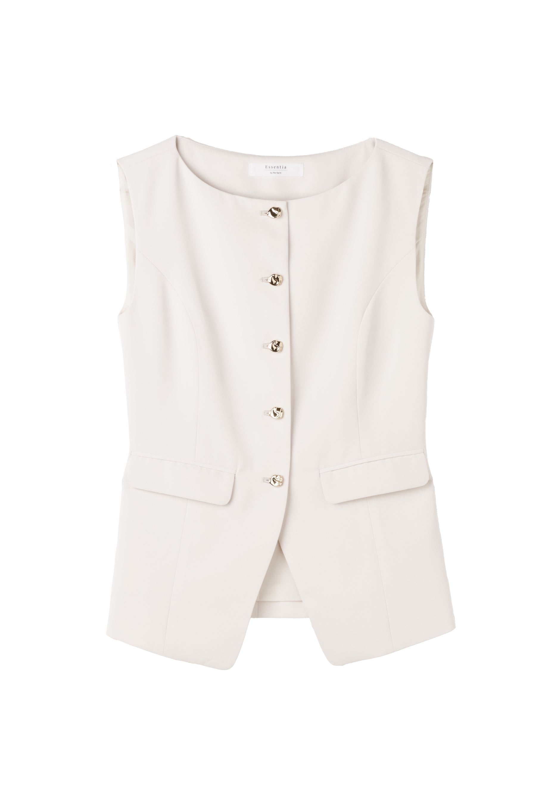【7月下旬発送】［Essentia］Gold Button Vest