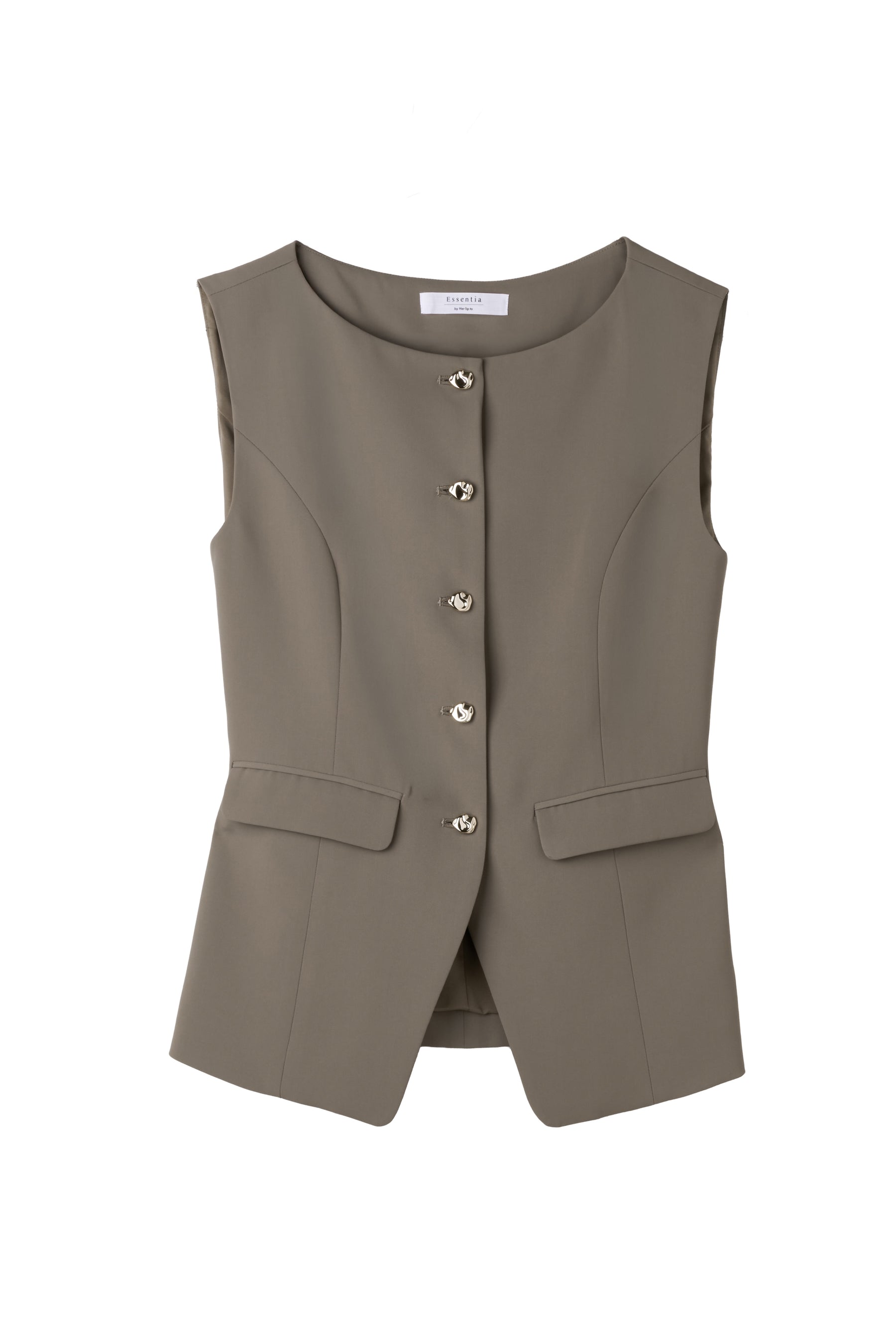 【7月下旬発送】［Essentia］Gold Button Vest