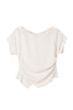  [Ships in last July] [Essentia] Asymmetric-Hem Gathered Top