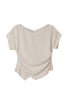  [Ships in last July] [Essentia] Asymmetric-Hem Gathered Top