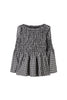 ［Essentia］【新色】Checked Flared Peplum Top