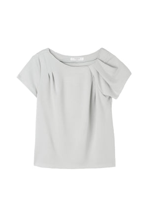 ［Essentia］Asymmetrical Tuck Top