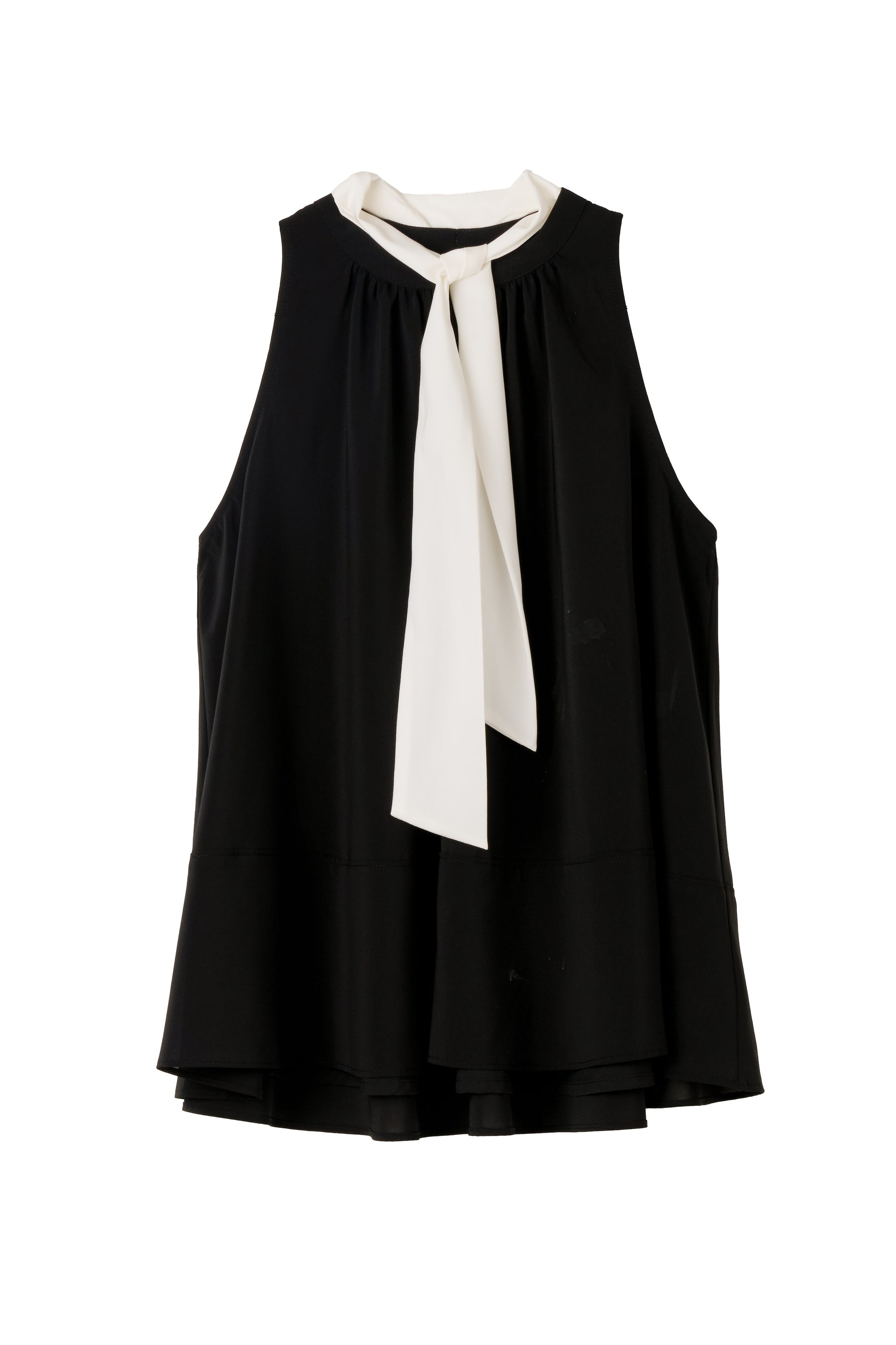 ［Essentia］Back Ribbon Chiffon Top
