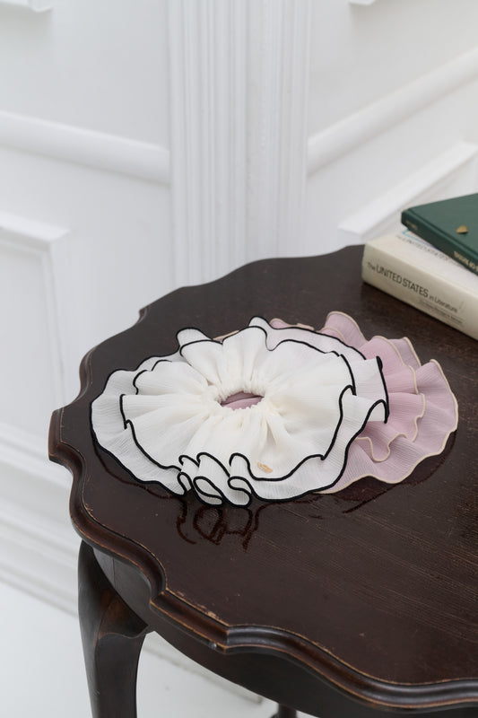 Big Floral Chiffon Chouchou