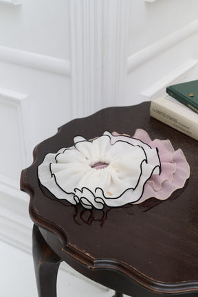 Big Floral Chiffon Chouchou		