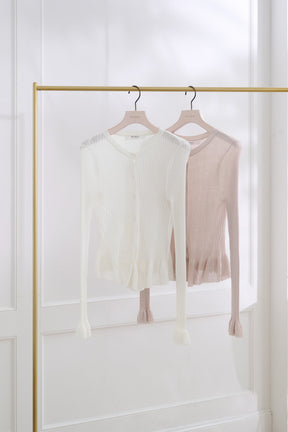 Frill Knit Cardigan