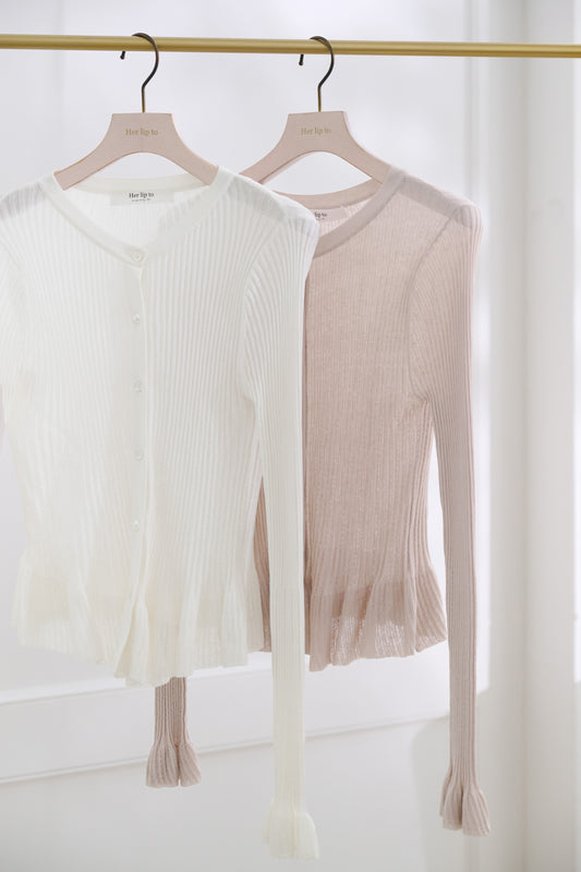 Frill Knit Cardigan