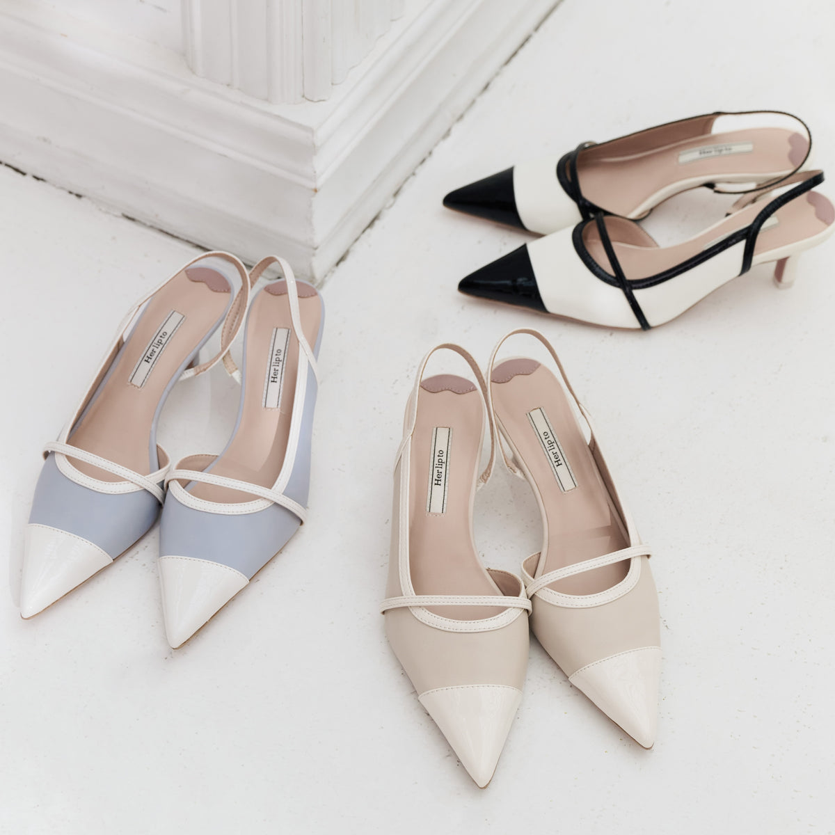 Two-Tone Slingback Pumps