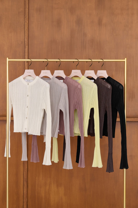 【新色】Random Ribbed Knit Cardigan