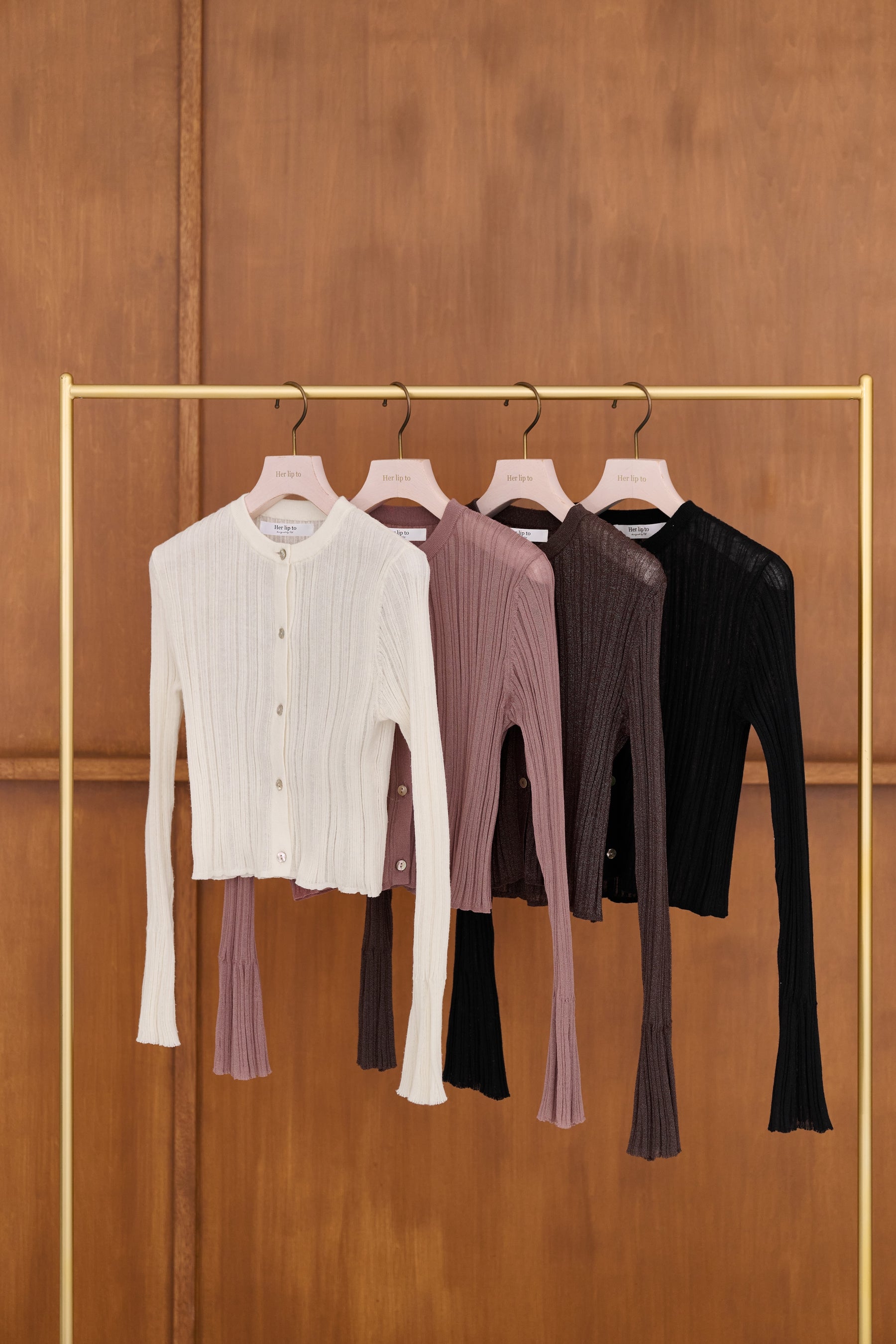 新色】Random Ribbed Knit Cardigan