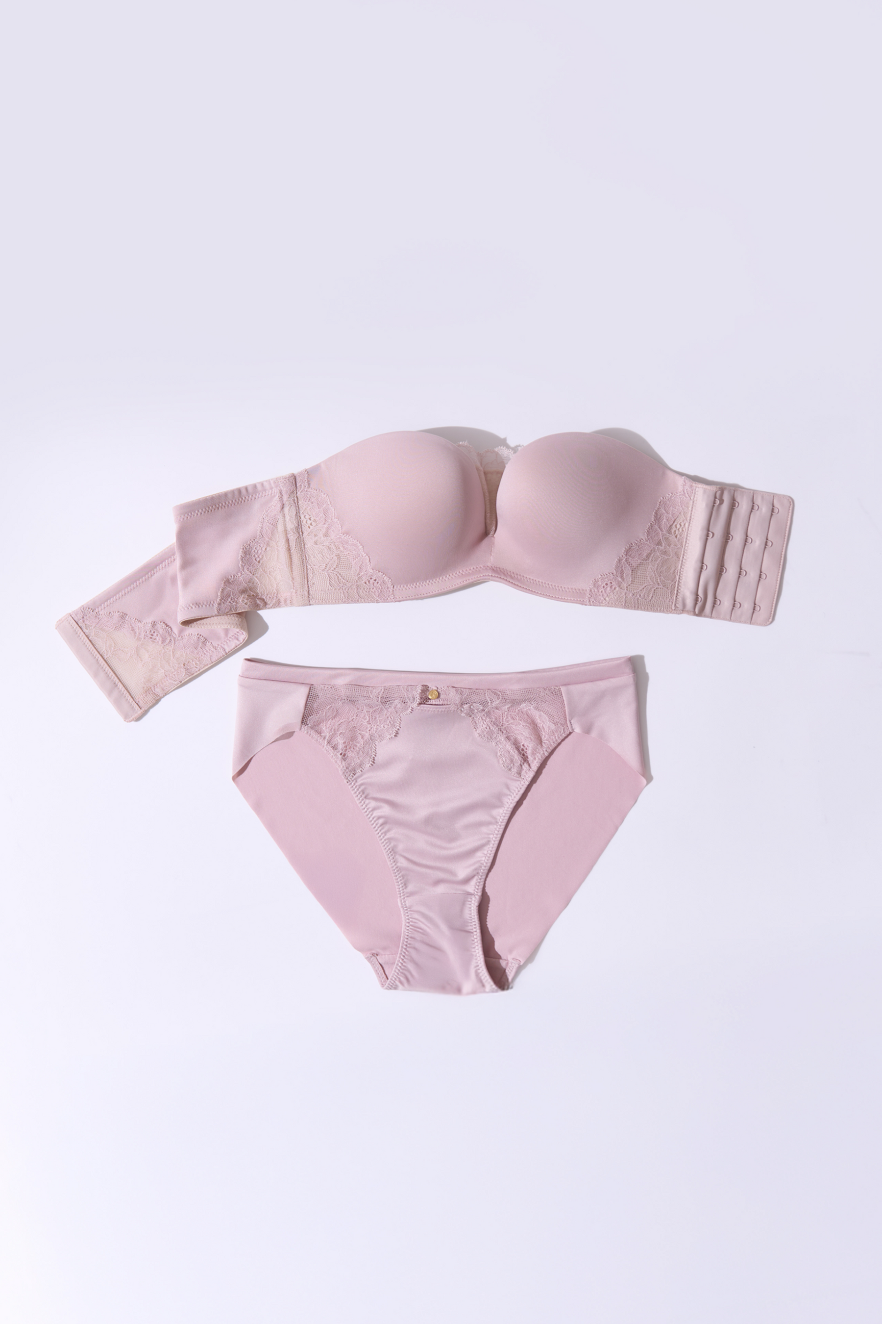 [nude rose]Strapless Bra Set