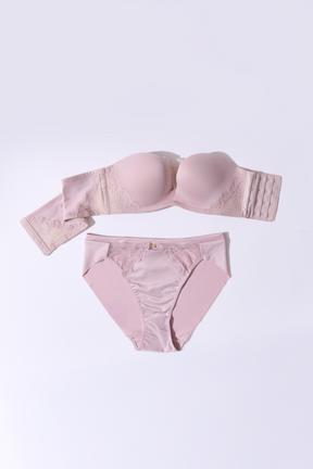 [nude rose]Strapless Bra Set