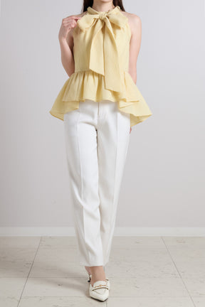 Mila Bow Peplum Blouse		