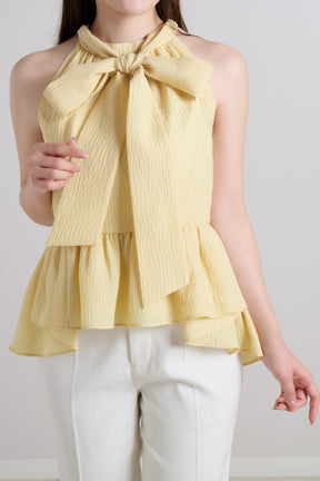 Mila Bow Peplum Blouse		