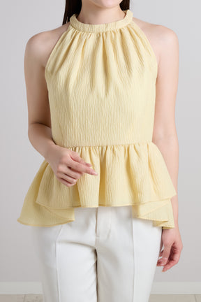 Mila Bow Peplum Blouse		