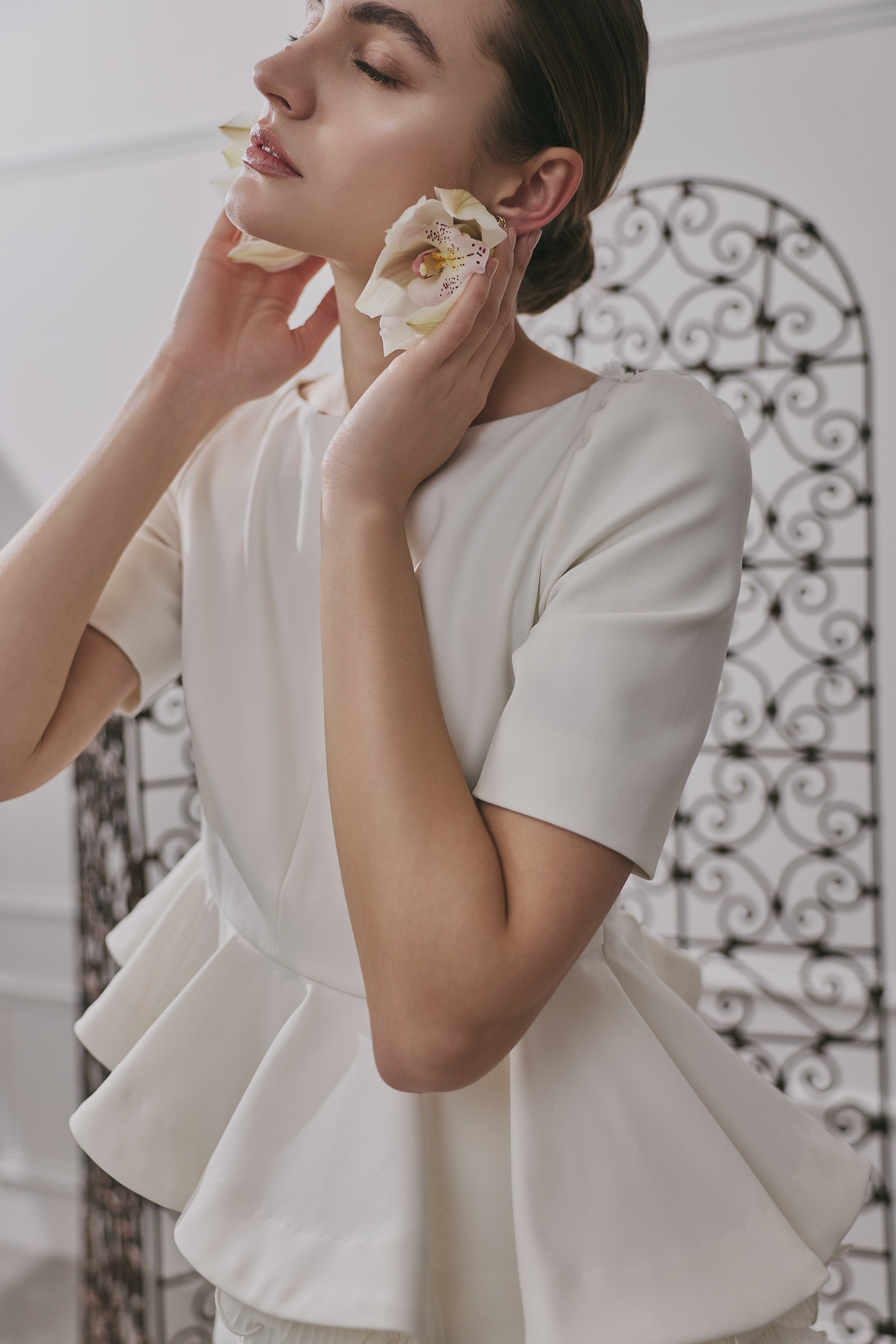 Vol.2 Pleated Ruffle Peplum Top