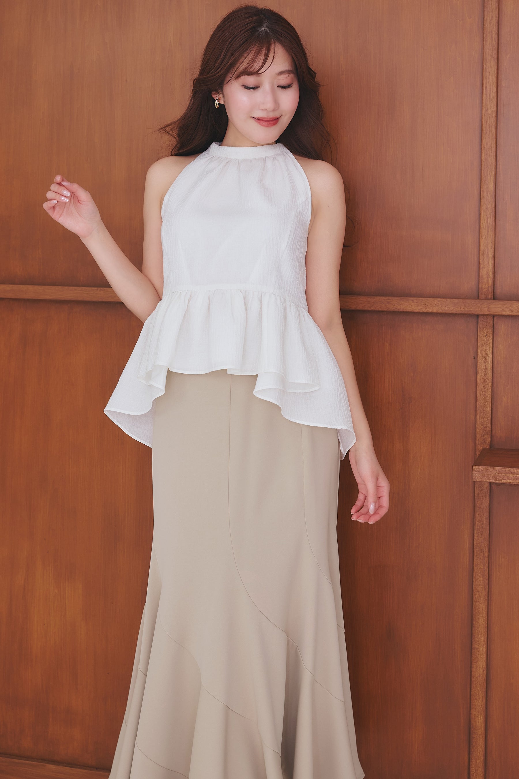 Mila Bow Peplum Blouse		