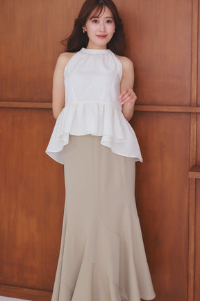 Mila Bow Peplum Blouse		