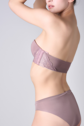 [mocha] 無肩帶胸罩套裝